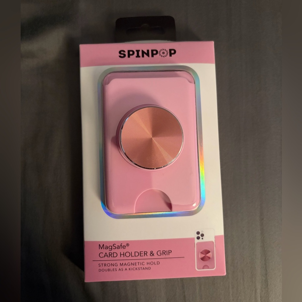 SPINPOP Pink MagSafe Card Holder & Grip
